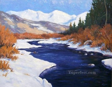 ブルック川の流れ Painting - yxf009bE 印象派の風景 川